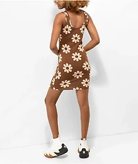 Your Highness Hazy Daisy Brown Tank Dress