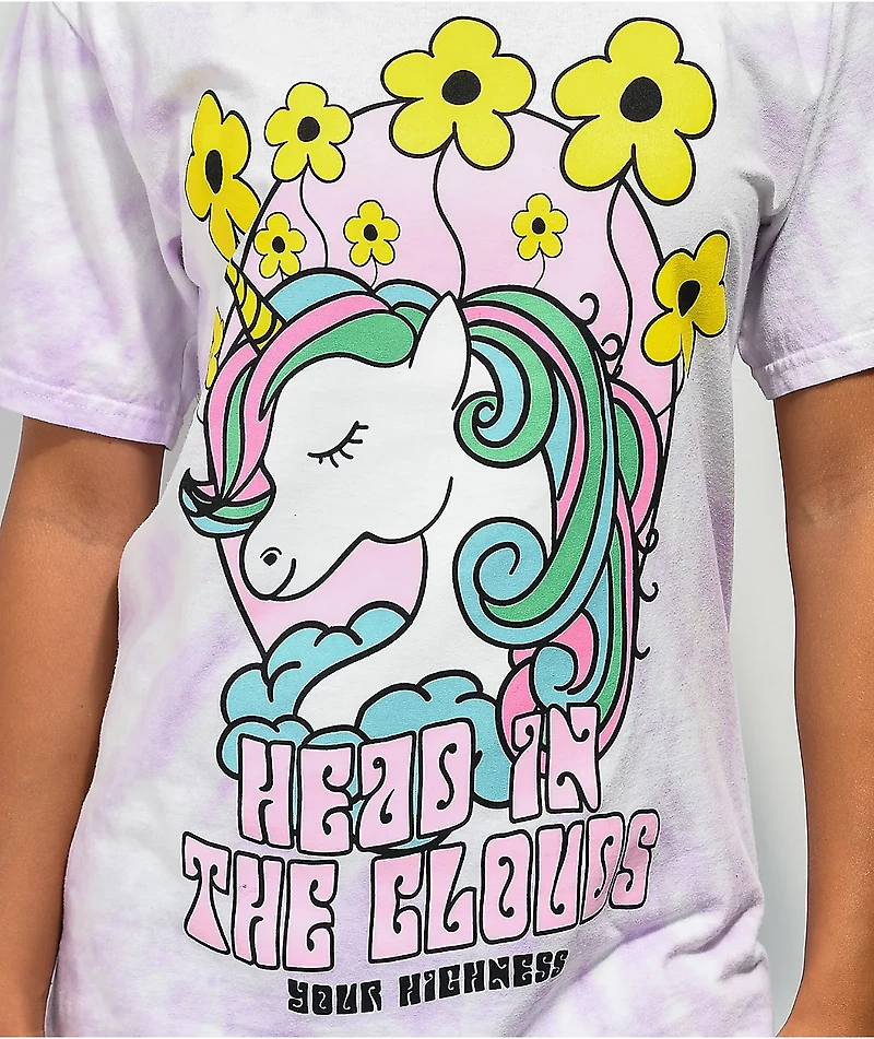 Your Highness Head The Clouds Violet Tie Dye T-Shirt