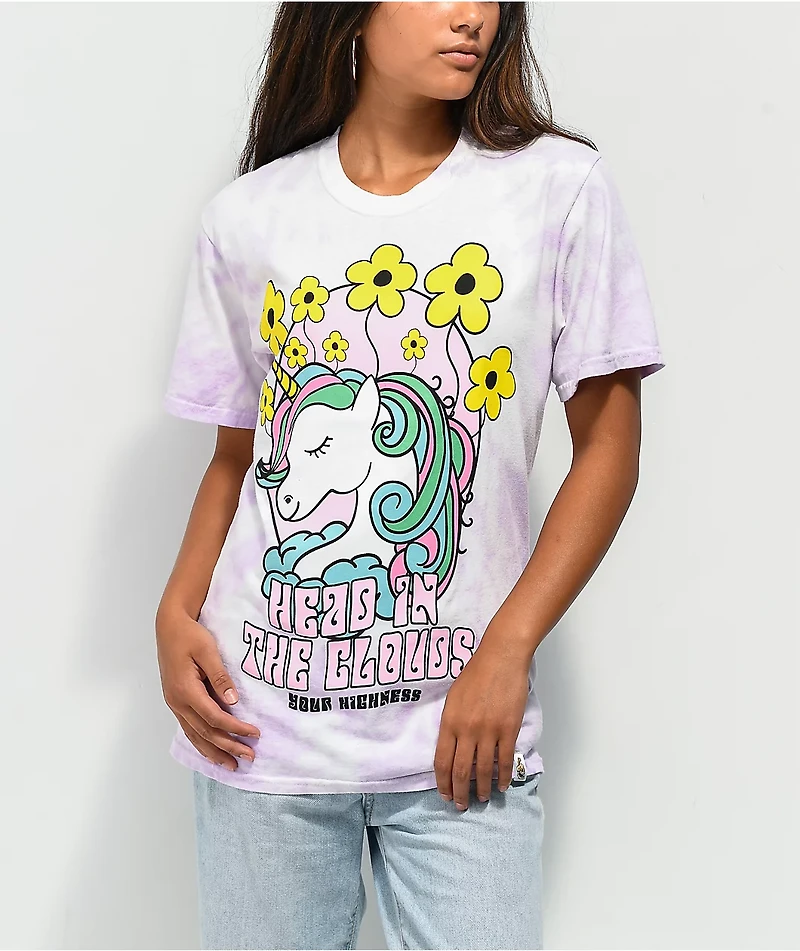 Your Highness Head The Clouds Violet Tie Dye T-Shirt