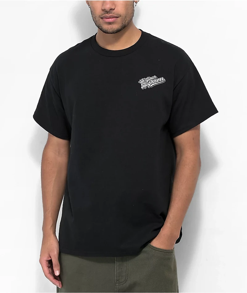 Your Highness Hemp Leaf Black T-Shirt