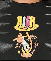 Your Highness Here Comes The Sun Black Tie Dye T-Shirt