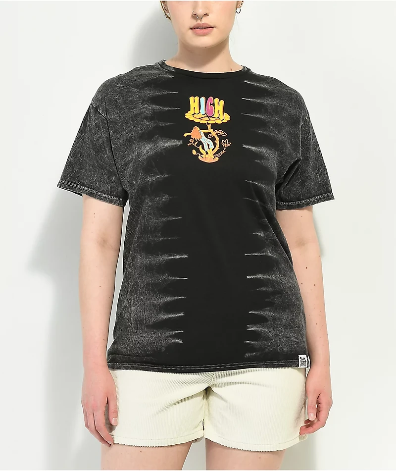 Your Highness Here Comes The Sun Black Tie Dye T-Shirt