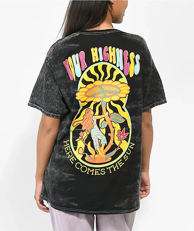 Your Highness Here Comes The Sun Black Tie Dye T-Shirt