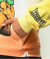 Your Highness High The Sky Blue, Orange & White Tie Dye Hoodie