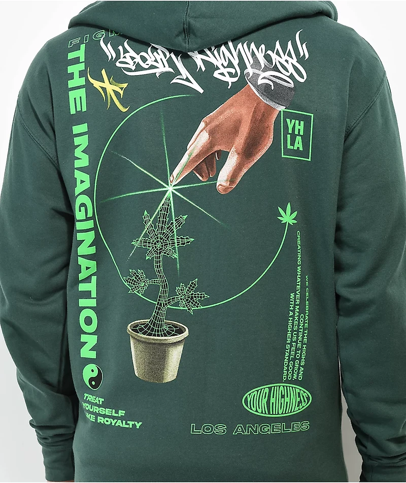 Your Highness Imagination Green Zip Hoodie