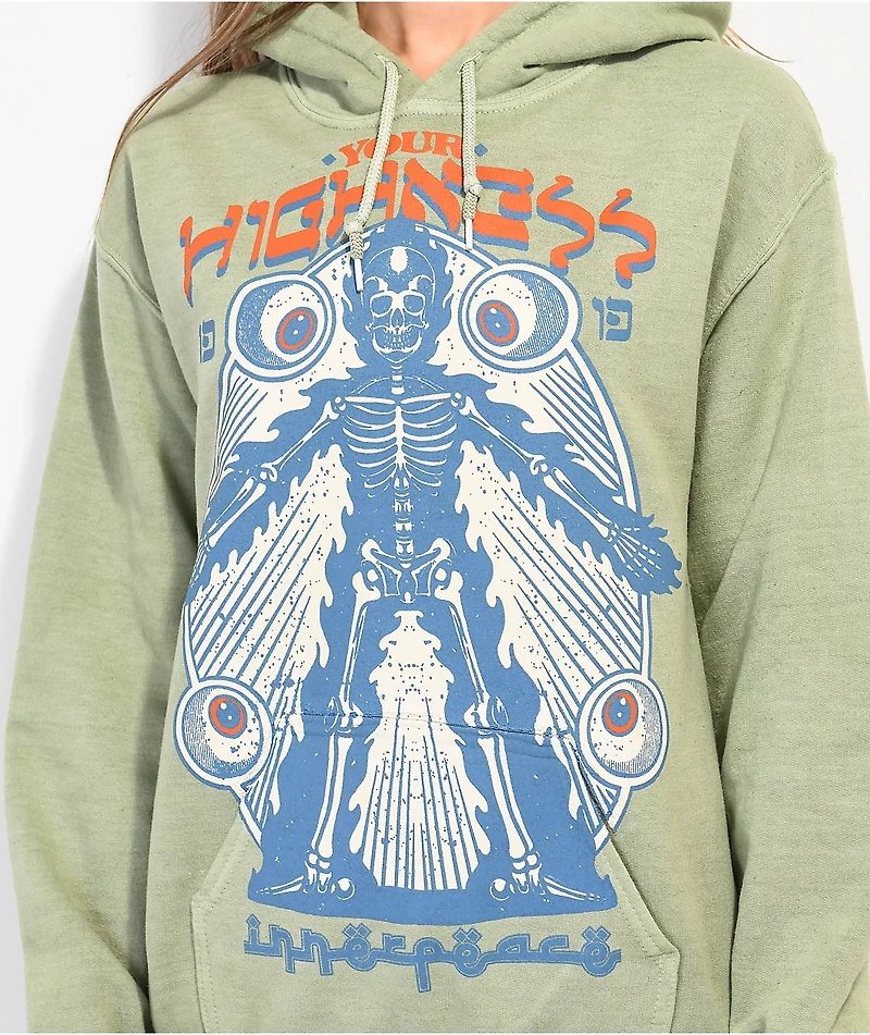 Your Highness Inner Peace Green Hoodie