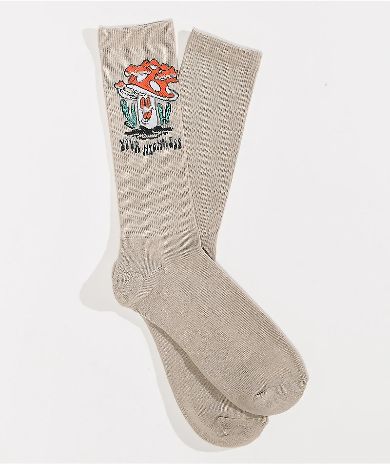 Your Highness Laughter Tan Crew Socks