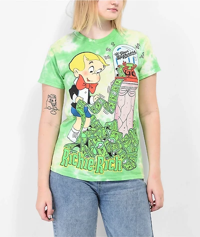 Your Highness Money Makin' Machine Green & Yellow Tie Dye T-Shirt