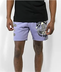 Your Highness Moon Tower Lavender Sweat Shorts