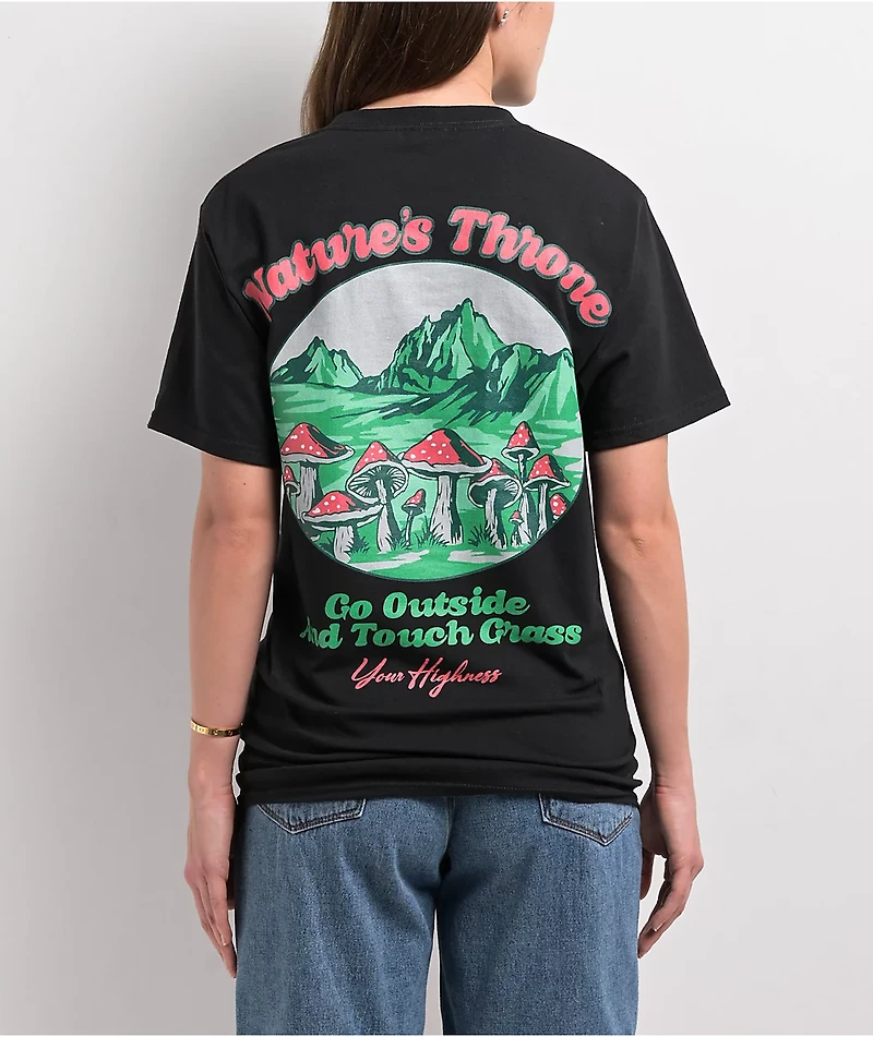 Your Highness Natures Throne Black T-Shirt