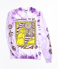 Your Highness Nowhere To Go Purple Tie Dye Long Sleeve T-Shirt
