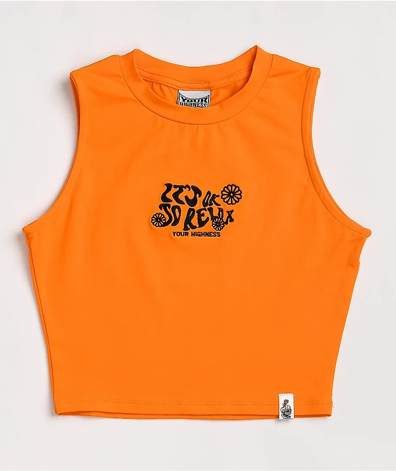Your Highness Ok To Relax Crop Tank Top