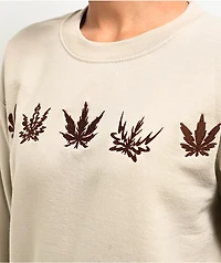 Your Highness Plant Network Beige Crewneck Sweatshirt