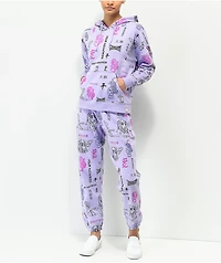Your Highness Puff AOP Purple Hoodie