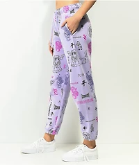 Your Highness Puff AOP Purple Sweatpants