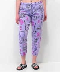 Your Highness Puff AOP Purple Sweatpants