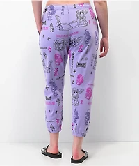 Your Highness Puff AOP Purple Sweatpants