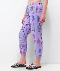 Your Highness Puff AOP Purple Sweatpants