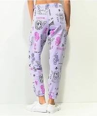 Your Highness Puff AOP Purple Sweatpants