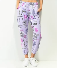 Your Highness Puff AOP Purple Sweatpants