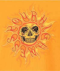Your Highness Radiant Orange Crop Long Sleeve Waffle T-Shirt
