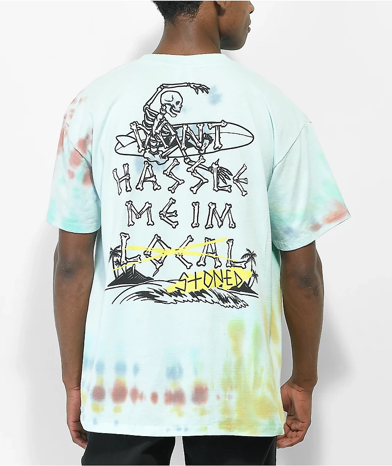 Your Highness Ride The Wave Blue Tie Dye T-Shirt