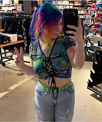 Your Highness Ruckus Print Crop Top