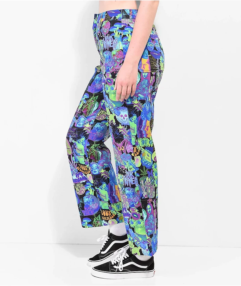 Your Highness Ruckus Print Purple Pants