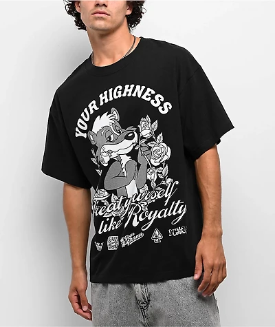 Your Highness Skunk Royalty Black T-Shirt
