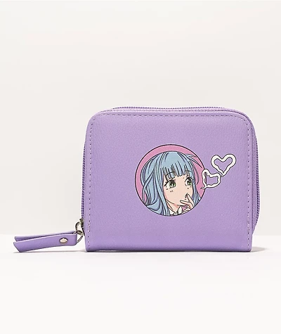 Your Highness Smokin' Bout U Lavender Zip Wallet