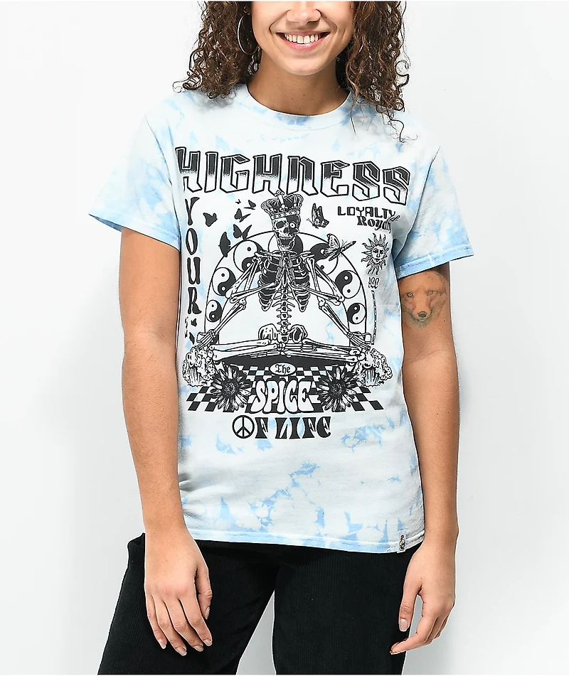 Your Highness Spice Of Life Blue Tie Dye T-Shirt