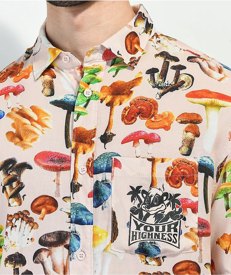 Your Highness Spores Natural Button Up Shirt