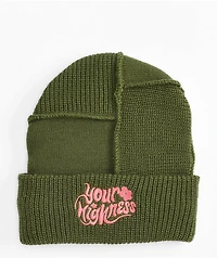Your Highness Swerve Green Raw-Seam Beanie