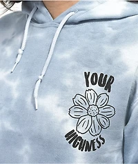 Your Highness Wake & Bake Blue Tie Dye Hoodie