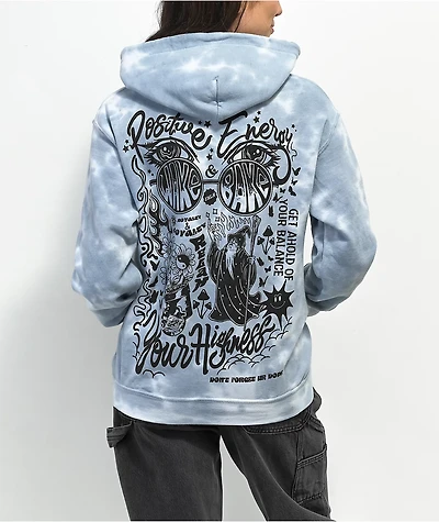 Your Highness Wake & Bake Blue Tie Dye Hoodie
