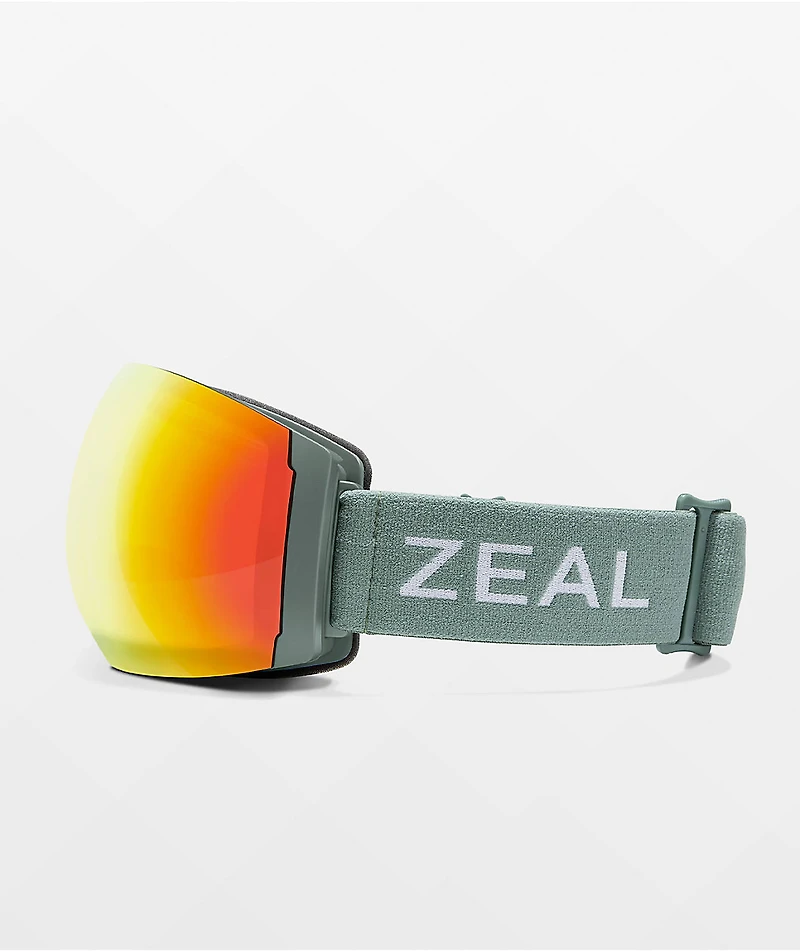 Zeal Portal XL Sage & Phoenix Mirror Snowboard Goggles