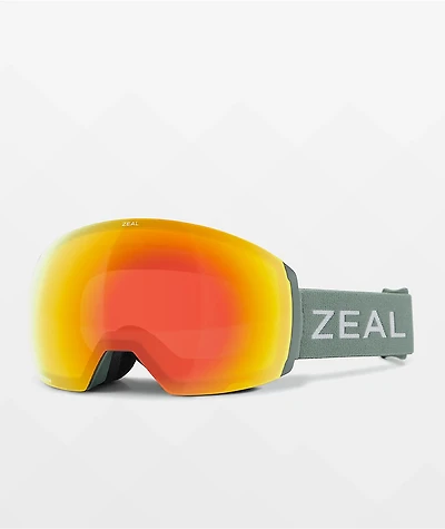 Zeal Portal XL Sage & Phoenix Mirror Snowboard Goggles