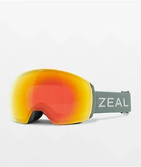 Zeal Portal XL Sage & Phoenix Mirror Snowboard Goggles