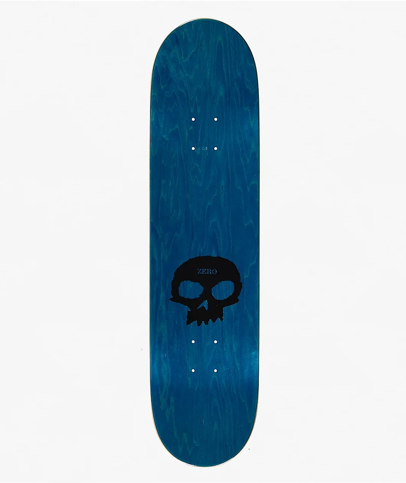 Zero 3 Skulls With Flames 8.0" Skateboard Deck