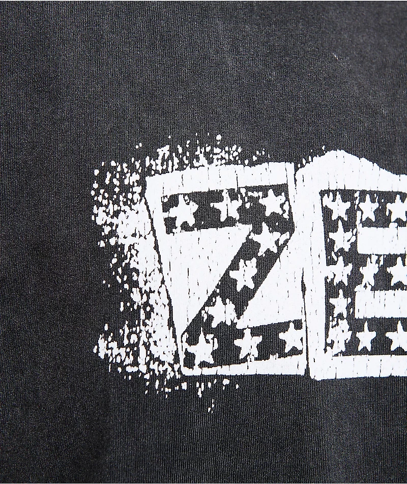Zero Punk Stars Black Wash T-Shirt