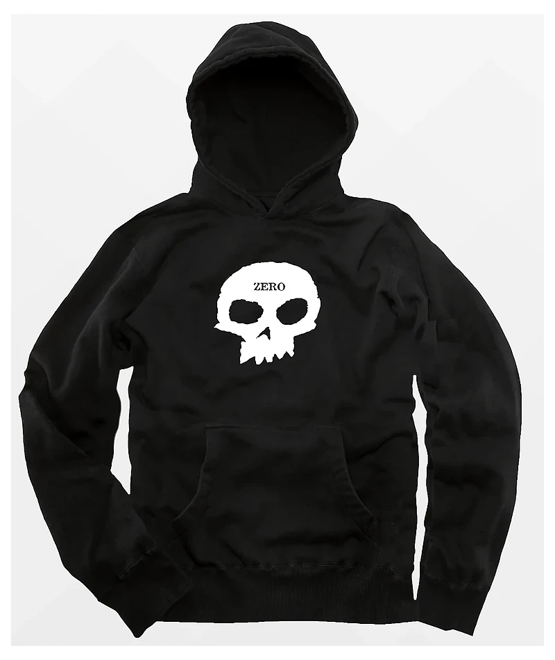 Zero Single Skull Black Heavyweight Hoodie