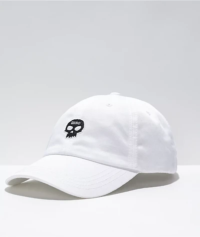 Zero Single Skull White Strapback Hat