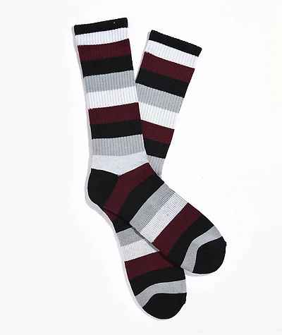 Zine All Night Black & Red Crew Socks