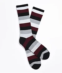 Zine All Night Black & Red Crew Socks