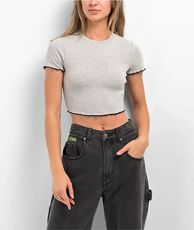 Zine Angie Grey Crop T-Shirt