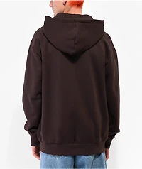Zine Basics Brown Zip Hoodie