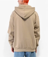 Zine Basics Tan Zip Hoodie