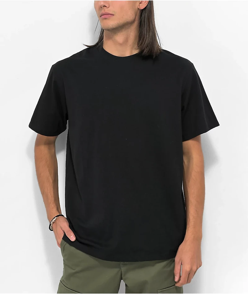 Zine Black Recycled Cotton & Polyester T-Shirt