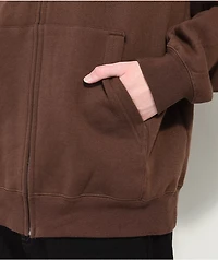 Zine Brown Zip Hoodie