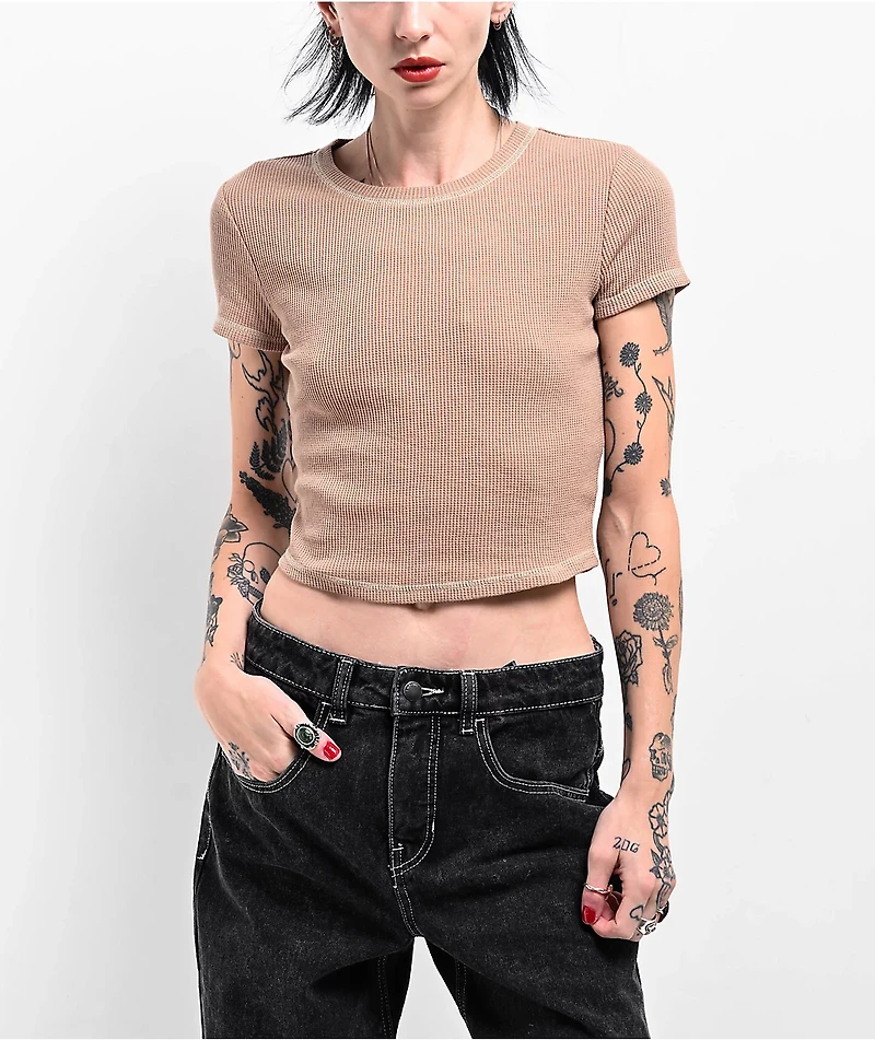 Zine Carmina Chantrelle Thermal Crop T-Shirt